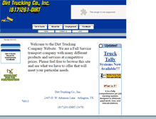 Tablet Screenshot of dirttrucking.com